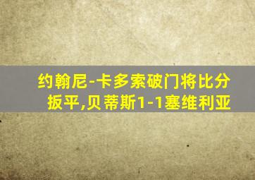 约翰尼-卡多索破门将比分扳平,贝蒂斯1-1塞维利亚